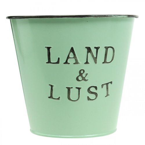 Artikel Pflanzkübel Mint Deko Übertopf Metall Blumentopf klein Ø14×H13cm