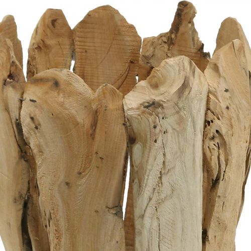 Floristik24 Pflanztopf Paulownia Holz, Übertopf, Holzdeko H32cm Ø28cm