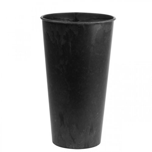 Floristik24 Bodenvase schwarz Vase Plastik Anthrazit Ø19cm H33cm