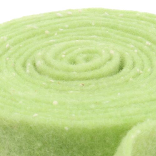 Floristik24 Topfband Filzband Grün mit Punkten 15cm x 5m