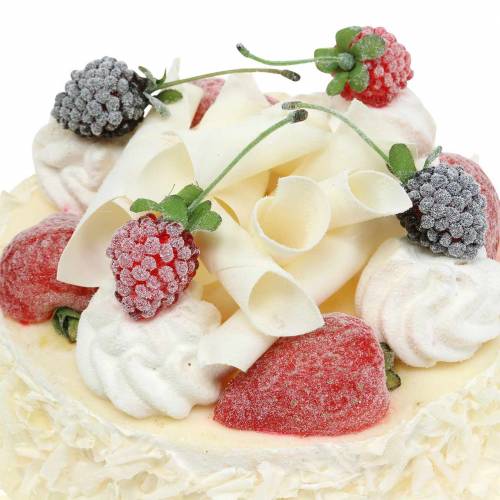 Floristik24 Sahnetorte mit Beeren künstlich Ø15cm H11,5cm