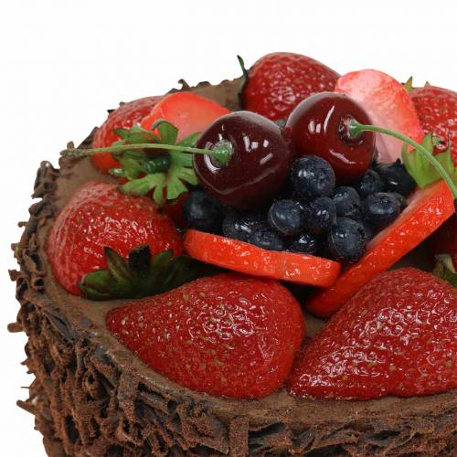 Floristik24 Schoko-Sahne-Torte künstlich Ø15cm H11,5cm