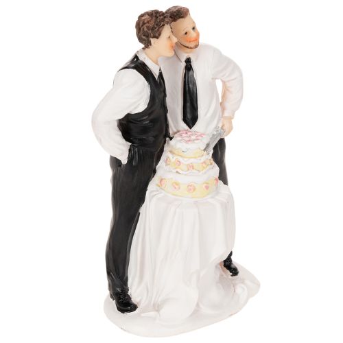 Tortenfigur Männerpaar aus Polyresin, 16,5cm, Hochzeitsmotiv | Floristik24.ch