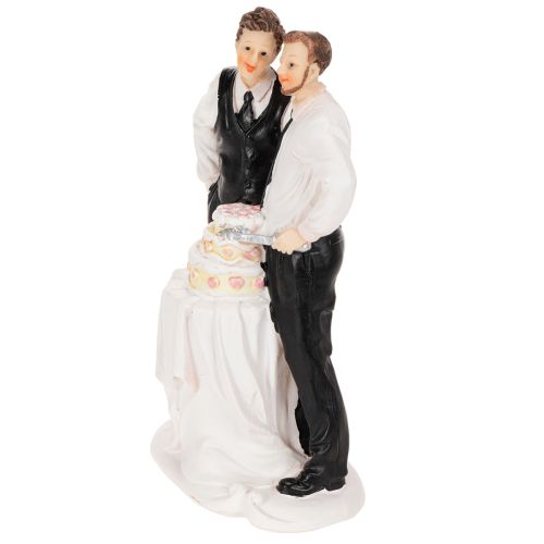 Tortenfigur Männerpaar aus Polyresin, 16,5cm, Hochzeitsmotiv | Floristik24.ch