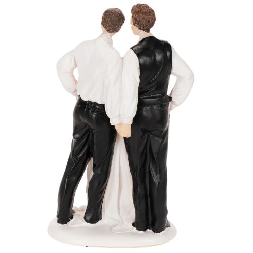 Tortenfigur Männerpaar aus Polyresin, 16,5cm, Hochzeitsmotiv | Floristik24.ch