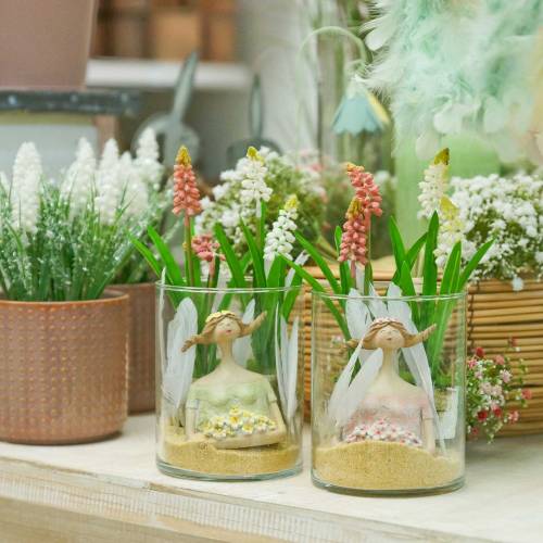 Floristik24 Traubenhyazinthe im Birkentopf Rosa 24cm