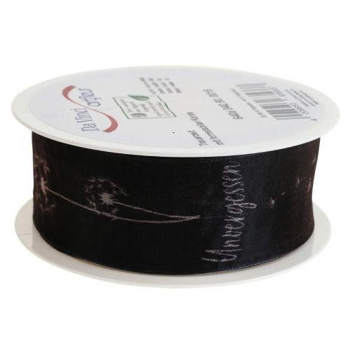 Artikel Trauerband Schwarz Pusteblume Unvergessen 40mm 15m