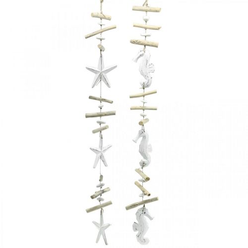 Maritime Deko Girlande Treibholz Fensterdeko 72/78cm 2er-Set