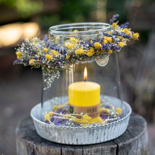 Artikel Trockenblumen Gelb Trockendistel Erdbeerdistel 100g Deko Boho-Stil