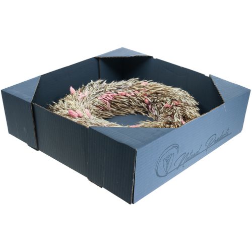 Floristik24 Trockenkranz Hafer Phalaris Kranz Natur Rosa Ø44cm