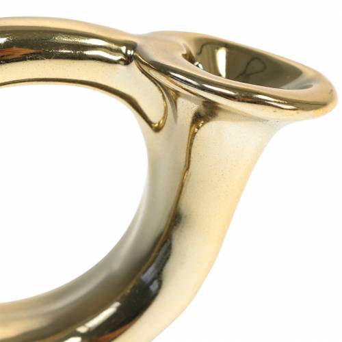 Floristik24 Christbaumschmuck Trompete und Horn zum Hängen Gold 9,5cm 2 St