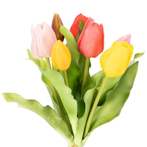 Floristik24 Künstliche Tulpen Rustikale Frühjahrsdekoration für jede Tischvase 30cm 7St