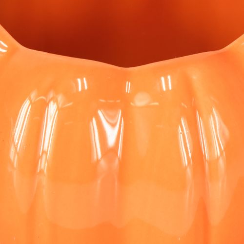 Übertopf Keramik Kürbis Pflanztopf Orange Ø9,5cm H6,5cm 4 St | Floristik24.ch