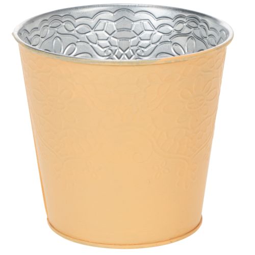 Blumenübertopf Metall Ø13,5cm H12,5cm Pastell Orange Innenbereich online kaufen | Floristik24.ch