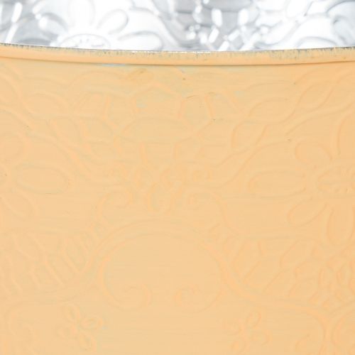 Metall Blumenübertopf Ø20cm H16cm Pastell Orange für Innen- und Aussenbereich | Floristik24.ch
