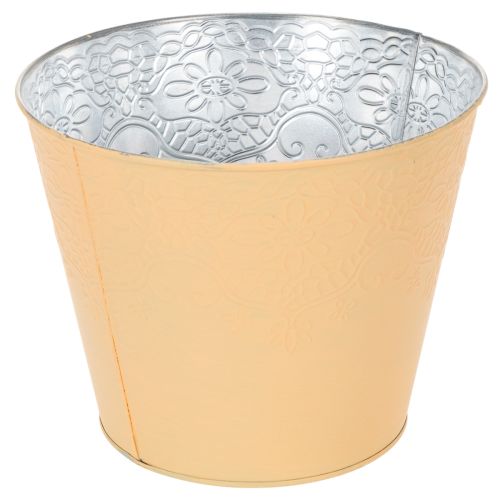 Metall Blumenübertopf Ø20cm H16cm Pastell Orange für Innen- und Aussenbereich | Floristik24.ch