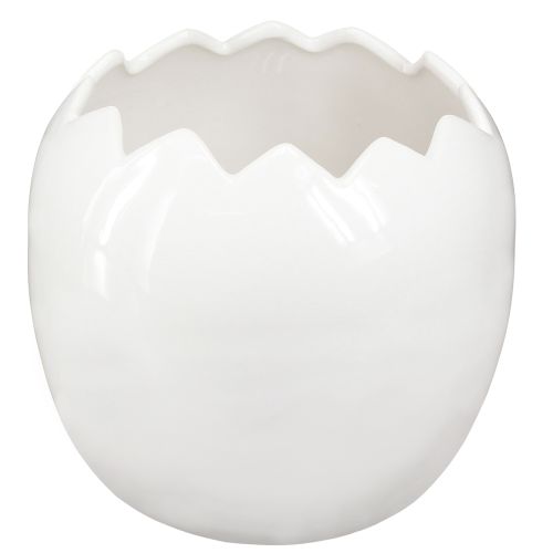Artikel Übertopf Osterei Großes Ei Keramik Pflanztopf Weiß 20×18cm