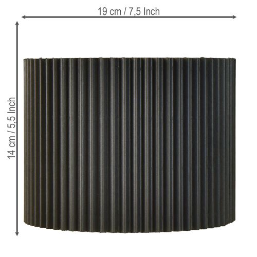 Artikel Übertopf Papier Blumentopf Schwarz Ø19cm H14cm 3 St