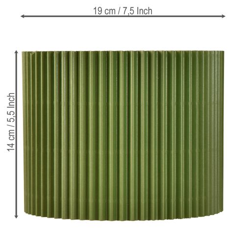 Artikel Übertopf Papier Dunkelgrün Blumentopf Ø19cm H14cm 3 St