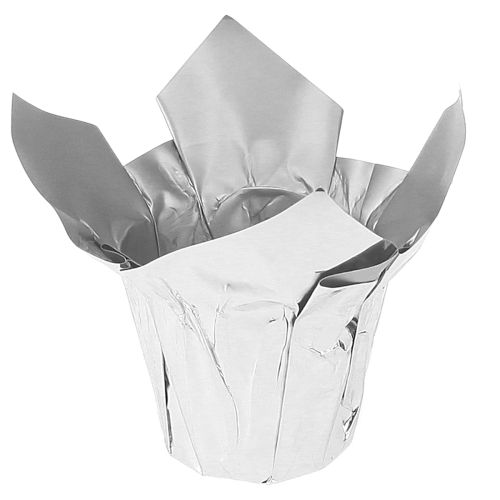 Übertopf Silber Glanz Geschenkverpackung Ø5,5cm H6cm 8 St