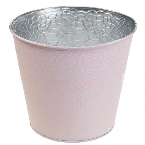 Floristik24 Übertopf Metall Blumenübertopf Pastell Rosa Ø20cm H16cm