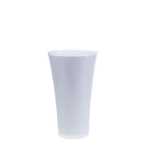 Vase „Fizzy“ Ø13,5cm H20,5cm Weiß, 1St