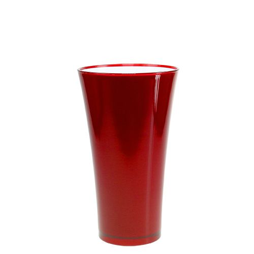 Floristik24 Vase „Fizzy“ Ø16cm H27cm Rot, 1St