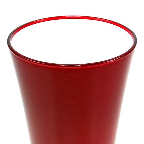 Floristik24 Vase „Fizzy“ Ø16cm H27cm Rot, 1 St