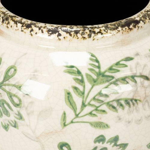 Artikel Vase mit filigranem Pflanzenmuster zur Wohnraumdekoration 19cm