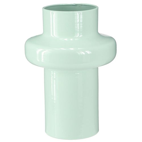 Artikel Vase Metallvase Deko Mintgrün Pastell Ø16,5cm H23,5cm