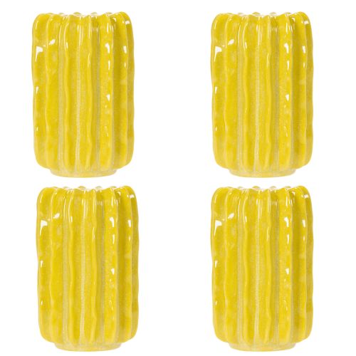 Artikel Kaktus Keramik Vase Gerillte Struktur Design für modernes Wohnen 13cm 4St