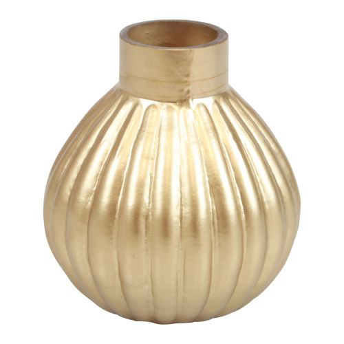Vase Gold Glasvase bauchig Dekovase Glas Ø10,5cm H11,5cm