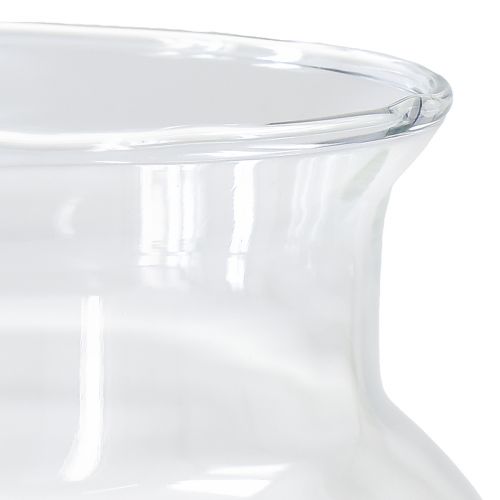 Floristik24 Deko Glas Vase Windlicht Glas Klar Ø18,5cm H25,5cm