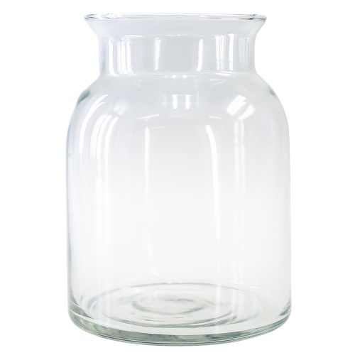 Floristik24 Deko Glas Vase Windlicht Glas Klar Ø18,5cm H25,5cm