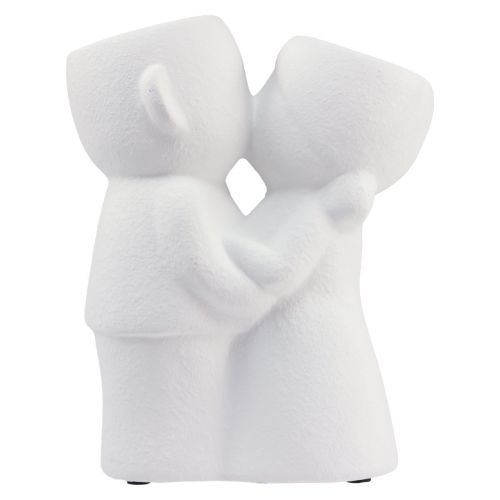 Floristik24 Vase Weiß Küssendes Paar Doppelvase Keramik H29cm