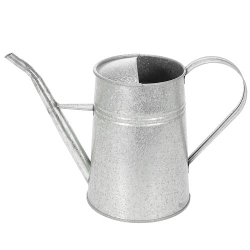 Verzinkte Gieskanne aus Metall, 1,7L, Höhe 23cm, Grau für Blumendekoration und Pflanzgefäss | Floristik24.ch