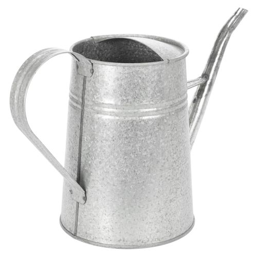Verzinkte Gieskanne aus Metall, 1,7L, Höhe 23cm, Grau für Blumendekoration und Pflanzgefäss | Floristik24.ch