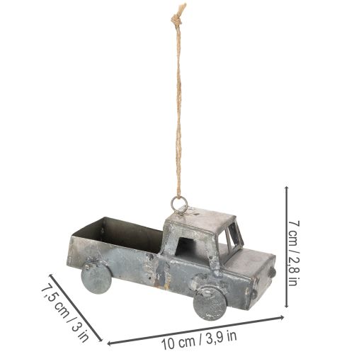 Artikel Vintage Deko Auto Metall Fahrzeuge zum Hängen Sortiert 9-10cm 4St