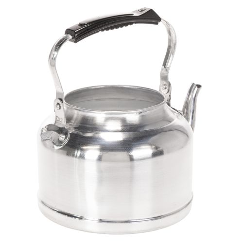 Teekanne aus verzinktem Metall Ø19cm H15cm mit Holzoptik-Griff – Übertopf für Vintage-Deko | Floristik24.ch