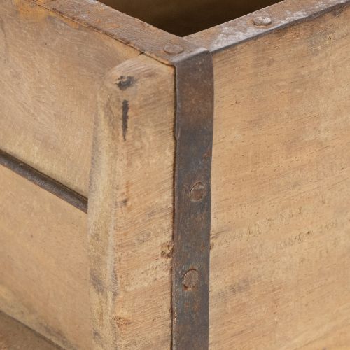 Holzkiste Ziegelform Braun 30cm Pflanzkasten Vintage-Look | Floristik24.ch