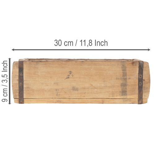 Holzkiste Ziegelform Braun 30cm Pflanzkasten Vintage-Look | Floristik24.ch