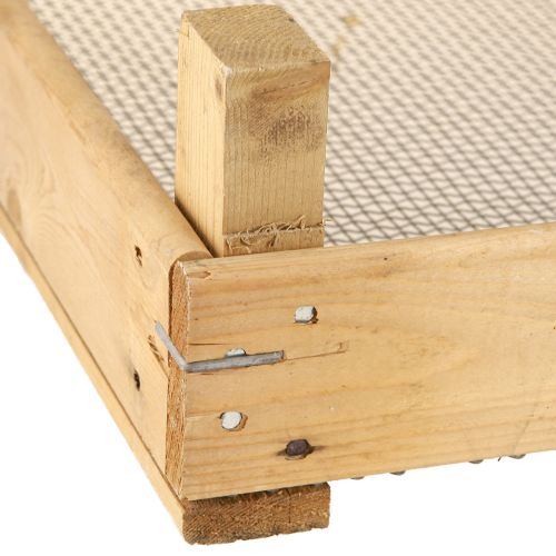 Floristik24 Vintage Holzkiste mit Maschendraht Landhausstil 75×50×14cm