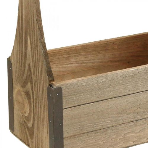 Floristik24 Vintage Holzkiste zum Bepflanzen Werkzeugkasten Pflanzkasten 28×14×31cm
