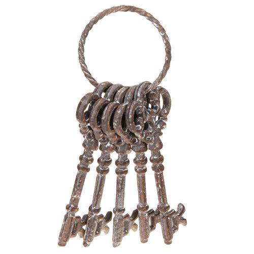 Floristik24 Vintage Schlüssel Deko Schlüsselbund Rost Metall H20,5cm