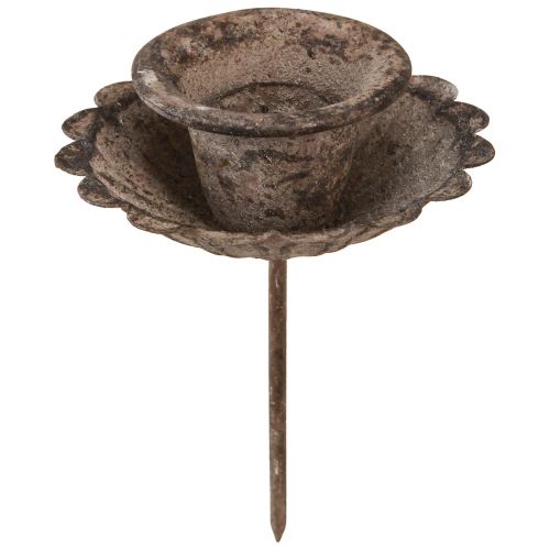 Floristik24 Vintage Spitzkerzenhalter zum Stecken Ø8,5cm H11,5cm 4St