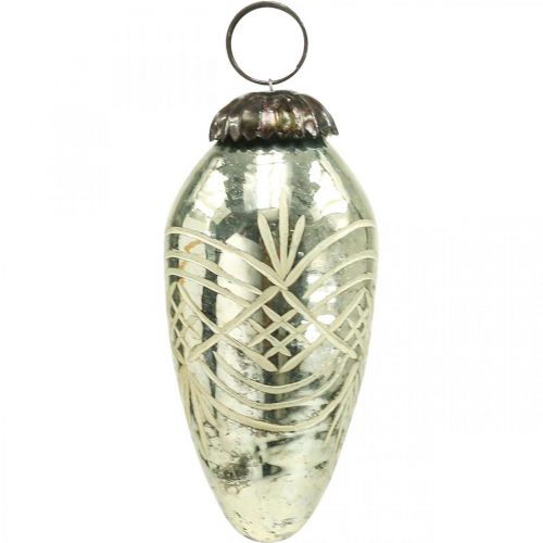 Floristik24 Vintage Weihnachtsschmuck Glas H7,5/8,5/9,5cm 3 St