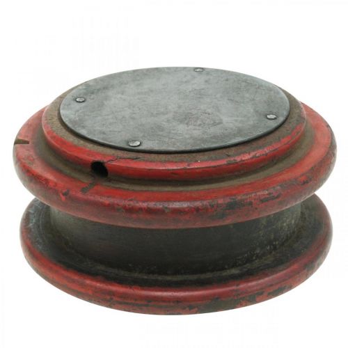 Floristik24 Deko-Umkehrrolle, Kerzenständer, Tischdeko, Industrial-Design, Vintage-Optik Ø12cm