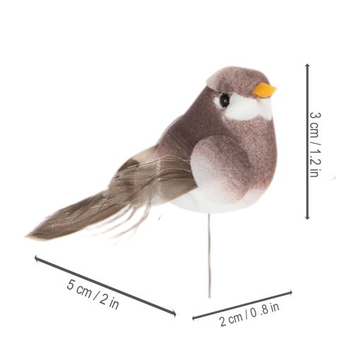 Artikel Dekovögel künstliche Wohnraumdeko Frühlingsanlass mit buntem Federkleid aus Kunststoff 5cm 18St