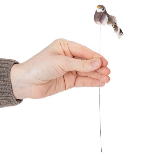 Artikel Dekovögel künstliche Wohnraumdeko Frühlingsanlass mit buntem Federkleid aus echten Federn 5cm 18St