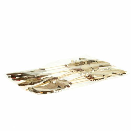 Artikel Frühlingsdeko Vögel mit Stab Holz Sortiert H10,5cm 12 St